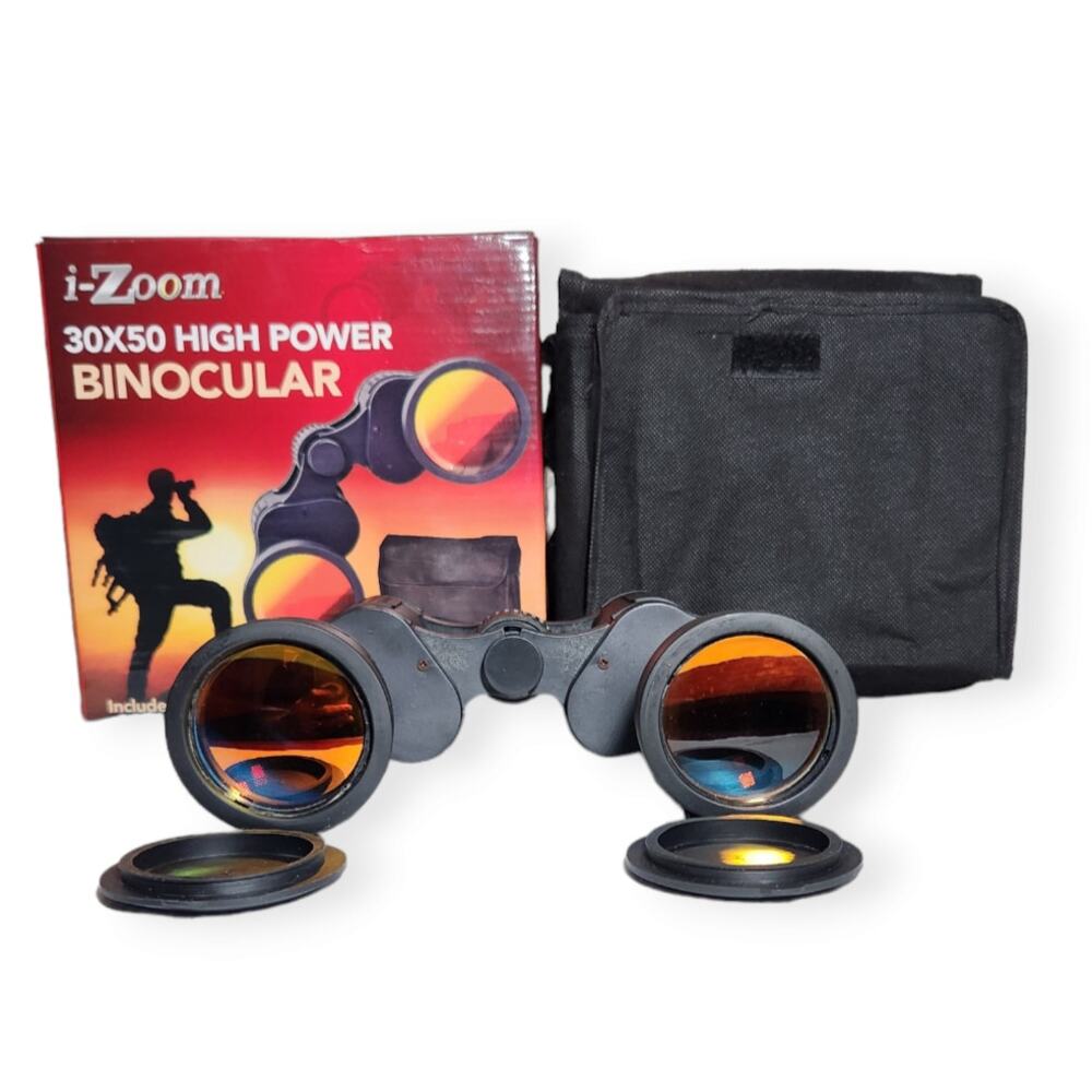 I-Zoom 30 x 50 High Power Night Vision Binoculars With Neck Strap & Bag Open Box